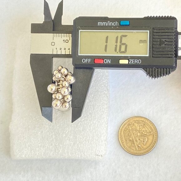 Signed Silpada Solid Sterling Silver 925 Cha Cha Ball Bead Dangle Ring Sz 7 - Picture 16 of 16